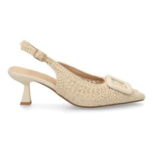 Zapato destalonado elegante tacón medio