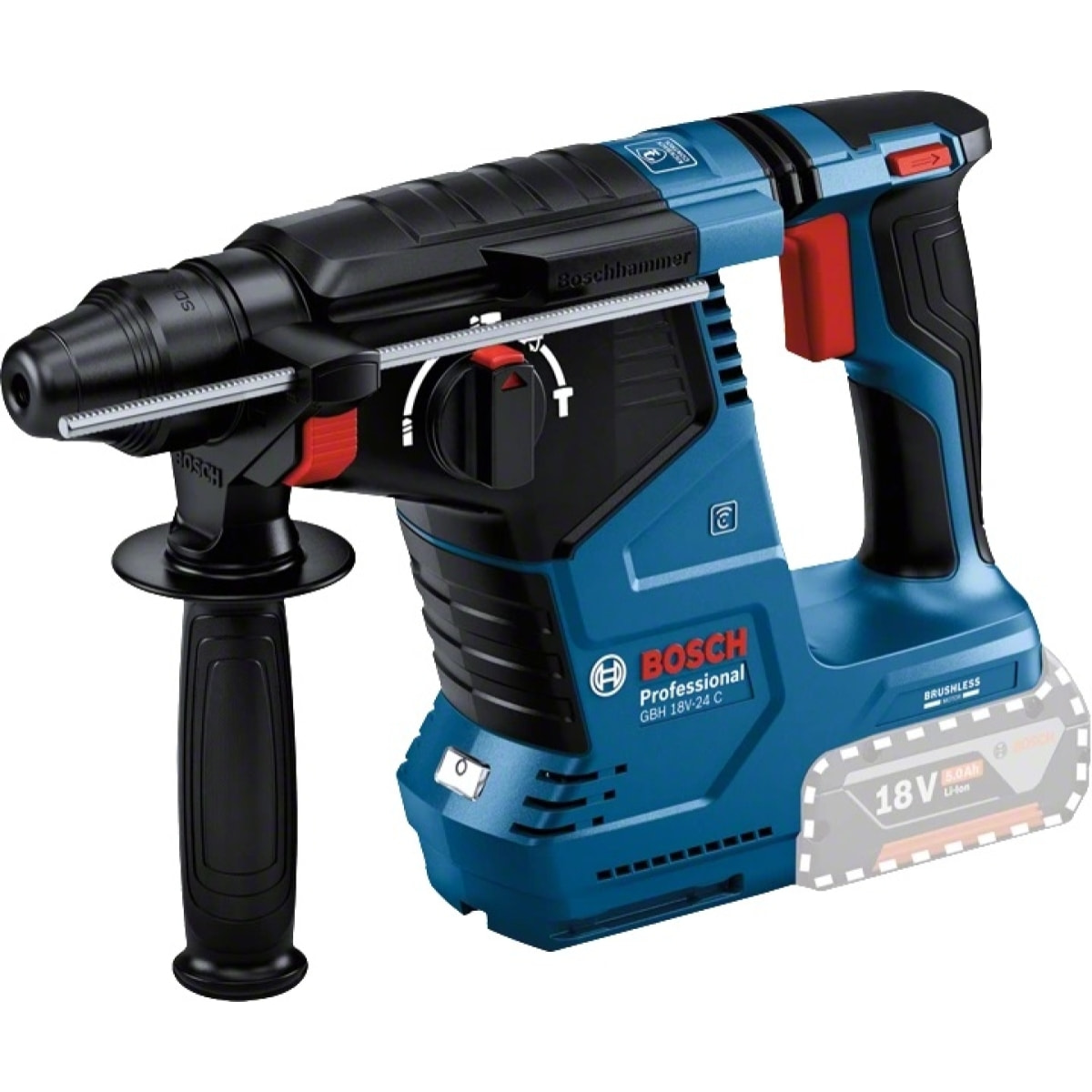 Perforateur SDS Plus GBH 18V-24 C - BOSCH - sans batterie, ni chargeur - L-BOXX - 611923001
