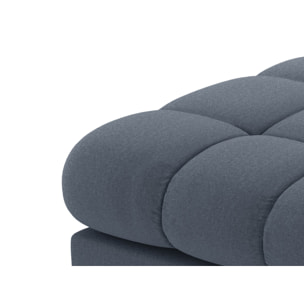 Méridienne droite "Bali" en tissu structurel bleu foncé