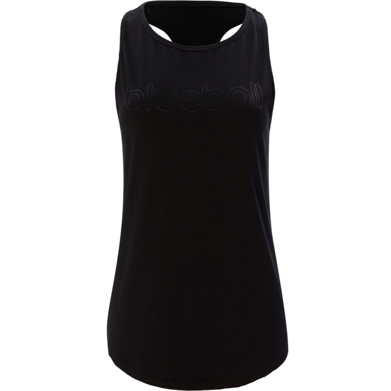 CAMISETA RUNNING SLIM MUJER SIN MANGAS BLUEBALL EN NEGRO