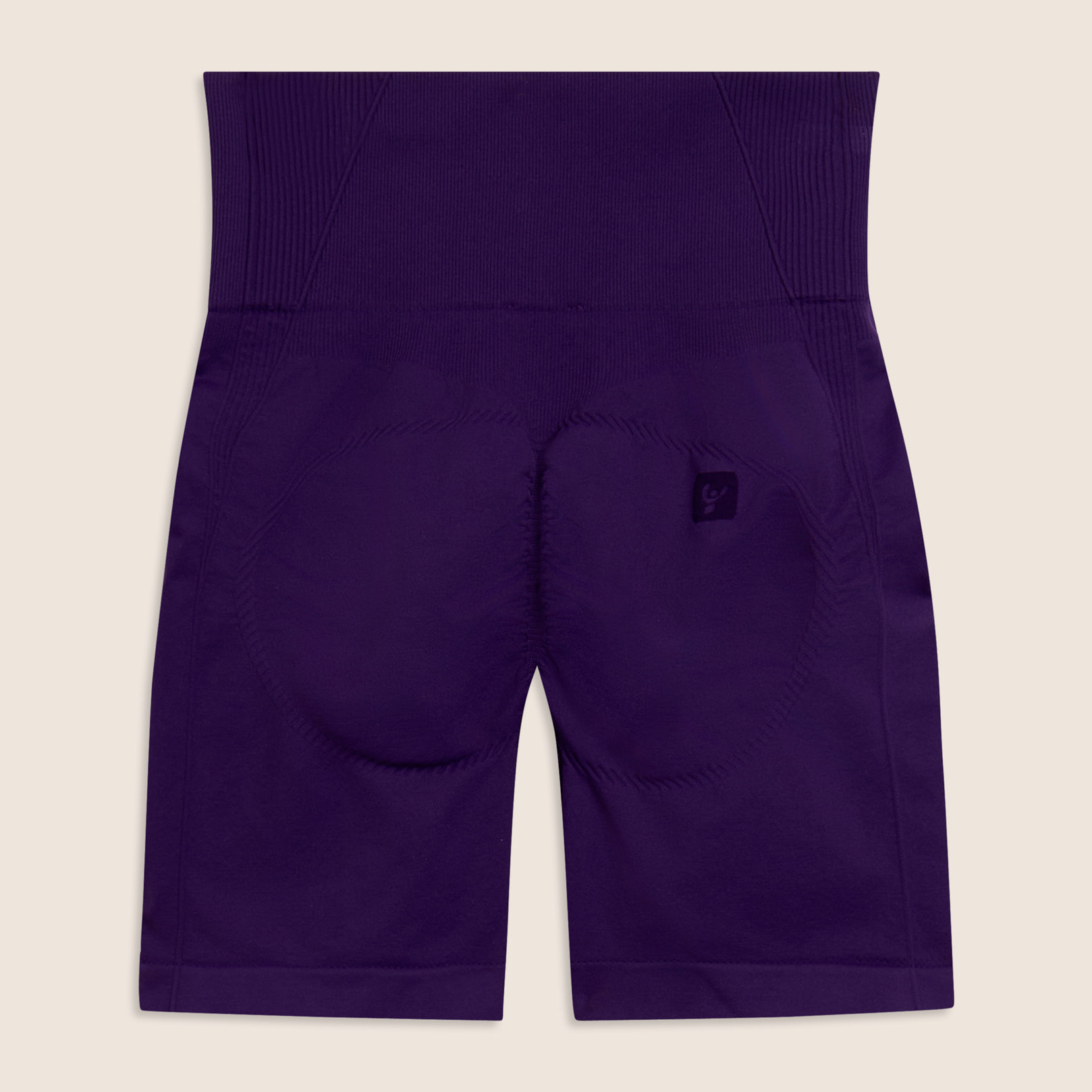 Leggings Corti Seamless con Vita Alta e Inserti in Costina