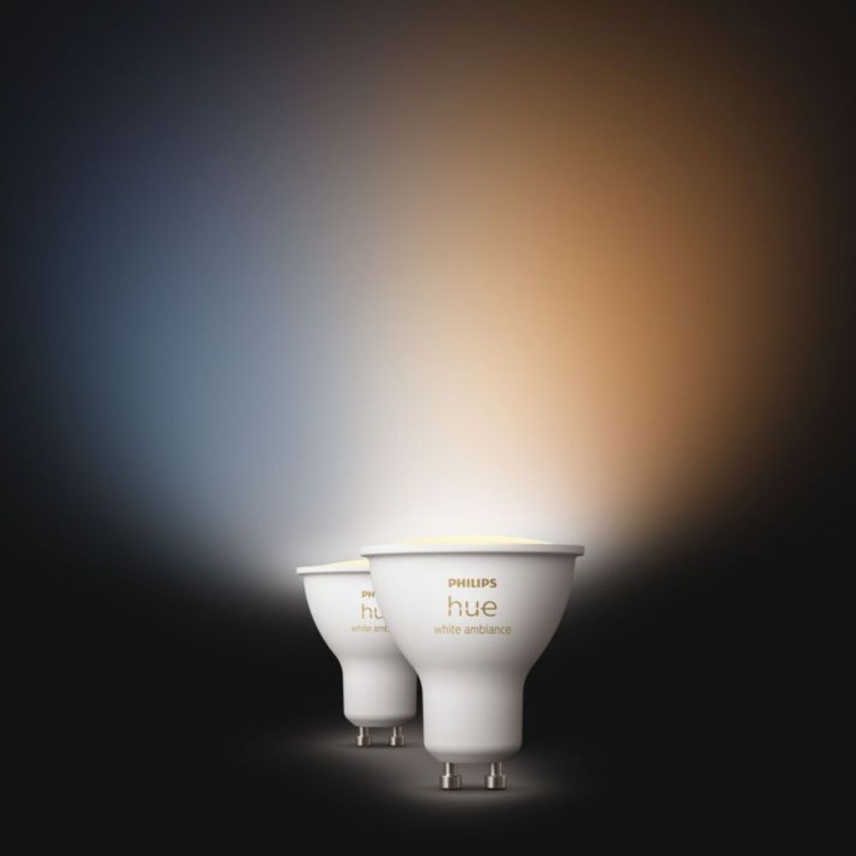 Ampoule LED connectée PHILIPS HUE GU10 White Ambiance pack de 2
