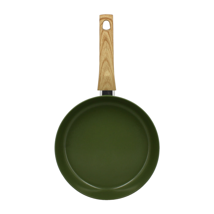 Poêle en aluminium 24cm vert - compatible induction COLORAMA