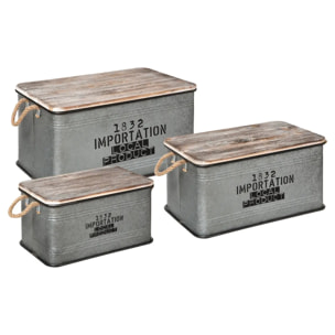 Set de 3 malles "Local" L45/54/60cm