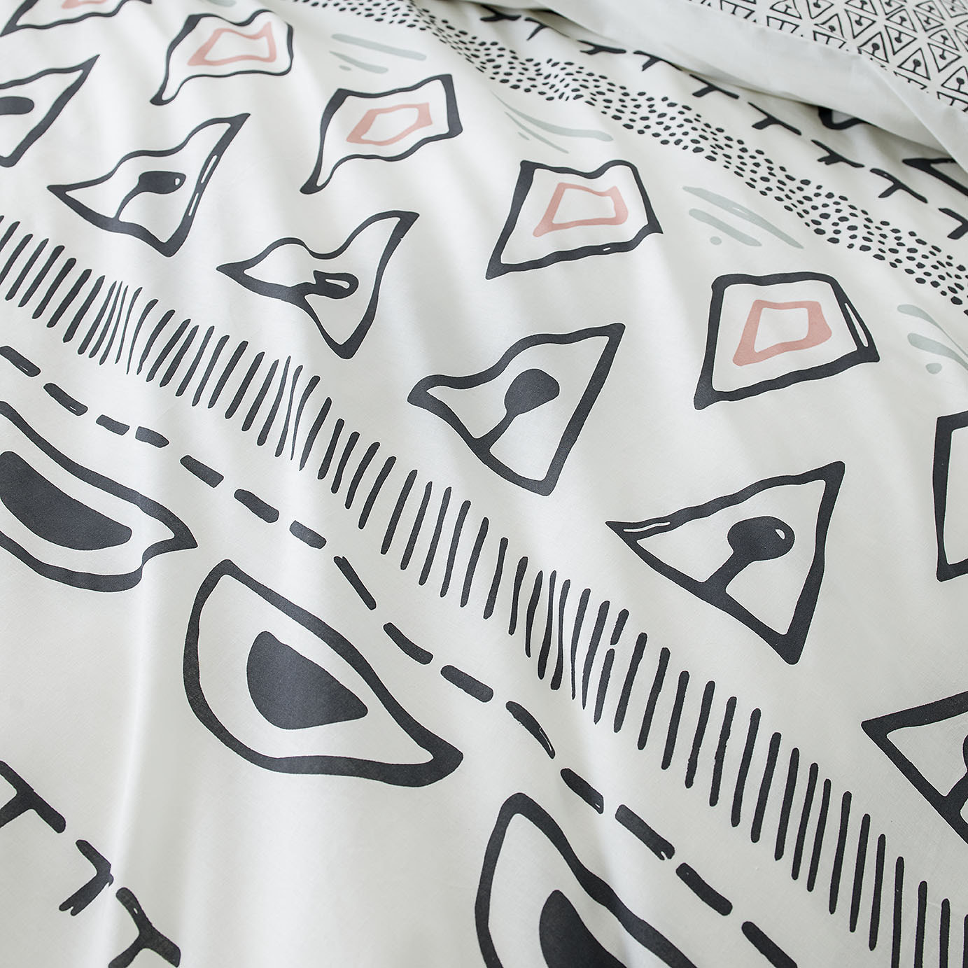 Parure Housse De Couette Réversible. 3pcs 100% coton 57fils Sunshine 4.57