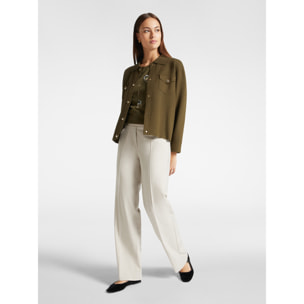 Elena Mirò - Pantaloni wide leg pull on - Beige