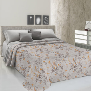 Copriletto di cotone Vittoria ocra 100% cotone