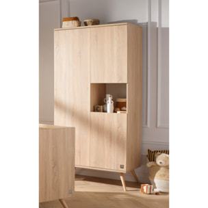 Armoire 3 portes 1 niche en bois