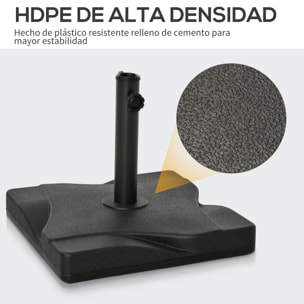 Base Para Parasol Poste Para 30mm 35mm 38mm Negro