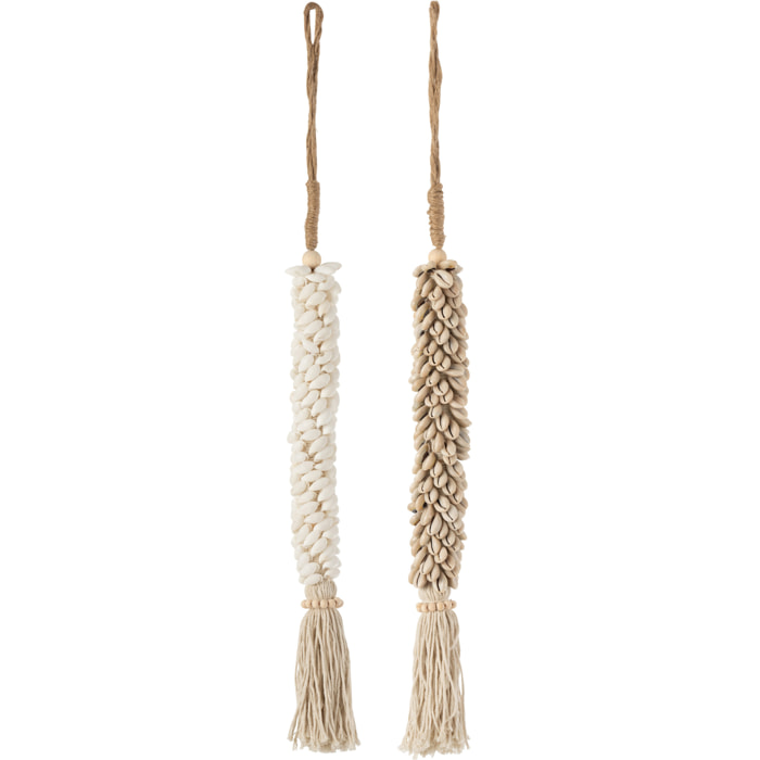 J-Line suspension Coquillages Naturel Corde - coton - naturel