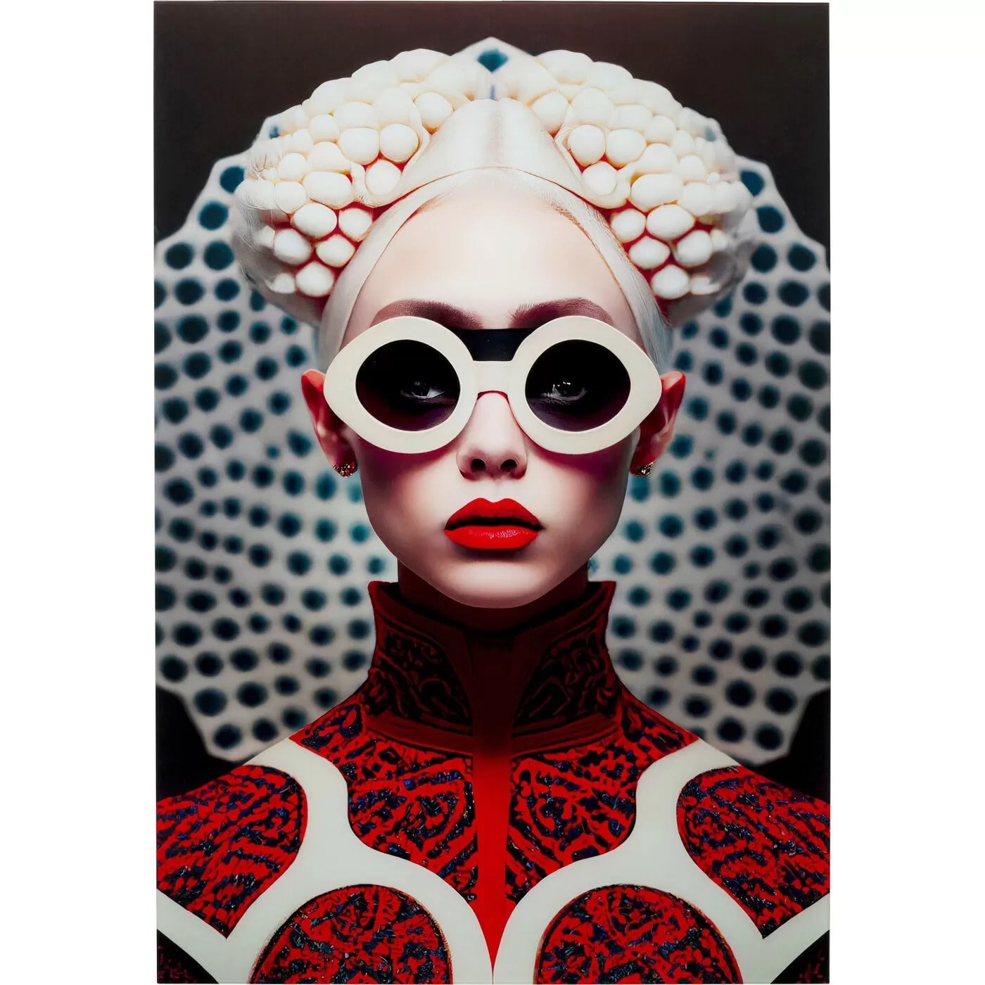 Tableau en verre Vibe femme 55x75cm Kare Design