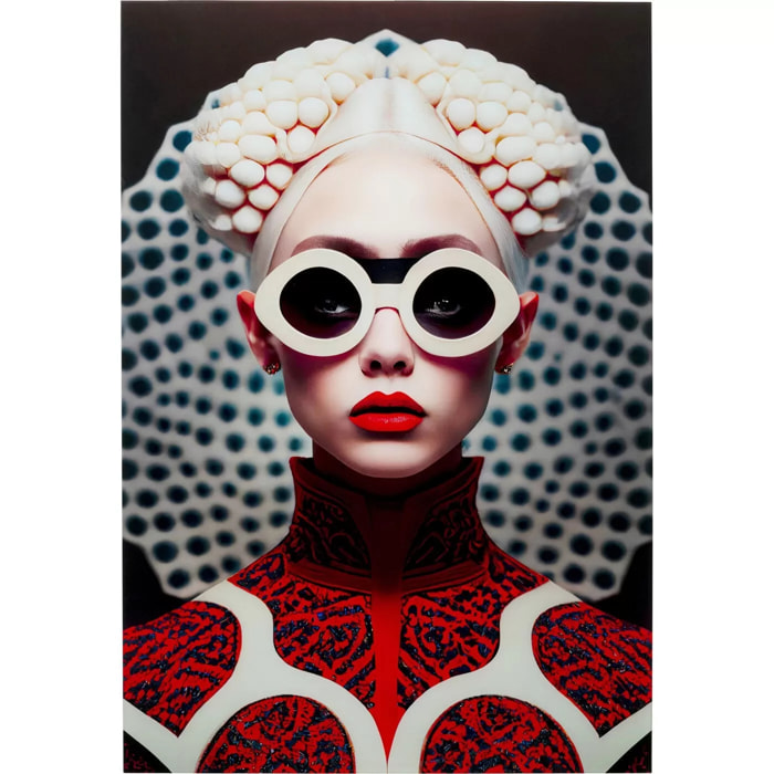 Tableau en verre Vibe femme 55x75cm Kare Design