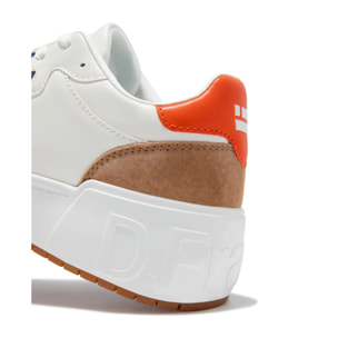 Zapatillas Hombre Casual Court Basic Stich Naranja D.Franklin