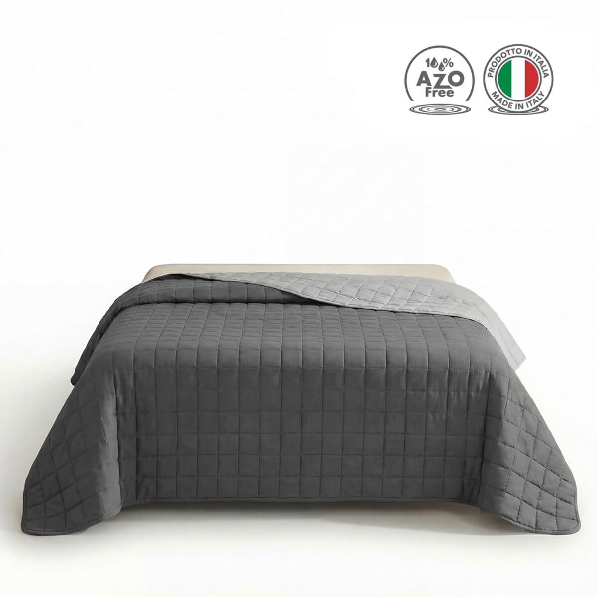 Copriletto matrimoniale estivo leggero double face 260x260 cm, trapunta estiva traspirante e morbida, coperta primaverile elegante e moderna, design reversibile per doppio stile, ideale per stagione calda, resistente e facile da lavare