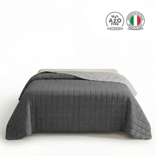 Copriletto matrimoniale estivo leggero double face 260x260 cm, trapunta estiva traspirante e morbida, coperta primaverile elegante e moderna, design reversibile per doppio stile, ideale per stagione calda, resistente e facile da lavare