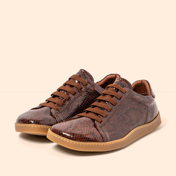Zapatos N5910 SNAKE CHOCOLATE / ORIGEN color Chocolate