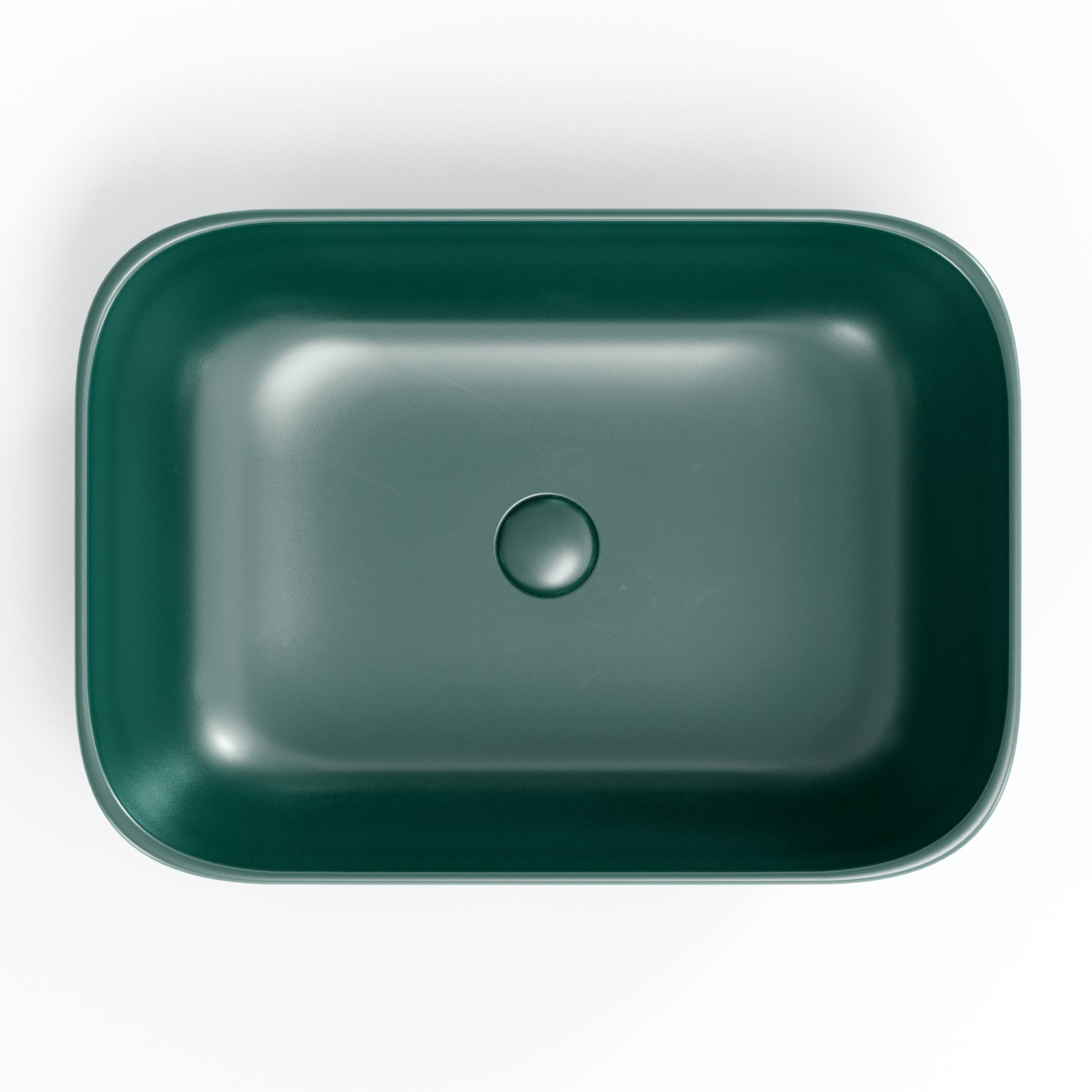 Vasque à poser 45,5 x 32,5 x 13,5 cm sans trop-plein vert foncé mat Infinitio SAT (SATINF4532DGEM)