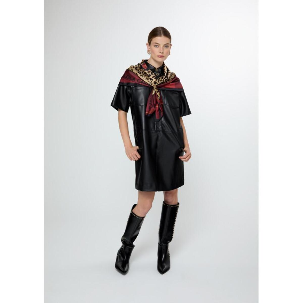 Foulard stampa animale e tartan