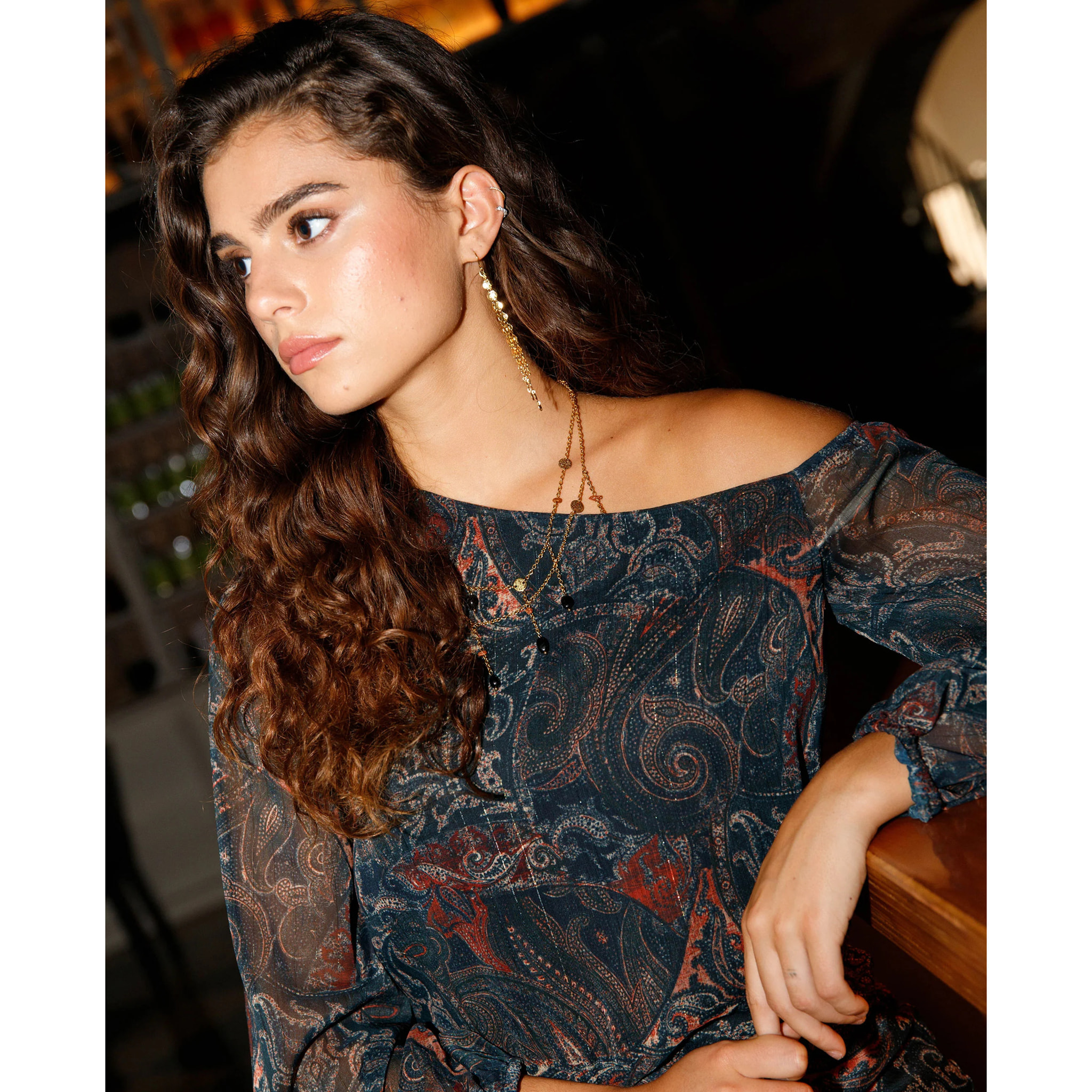 Vestido estampado con fajín