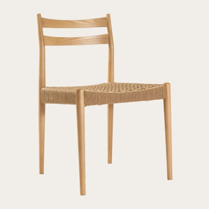 Chaise Eda -bois massif de frêne et corde-couleur naturel 43 x 80 x 48 cm