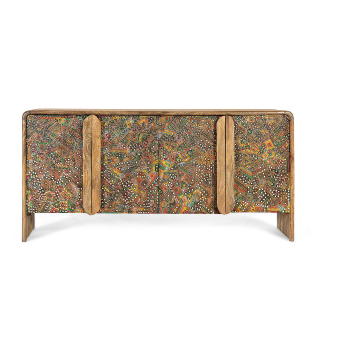 Aparador de Madera de Mango Estilo Boho Étnico