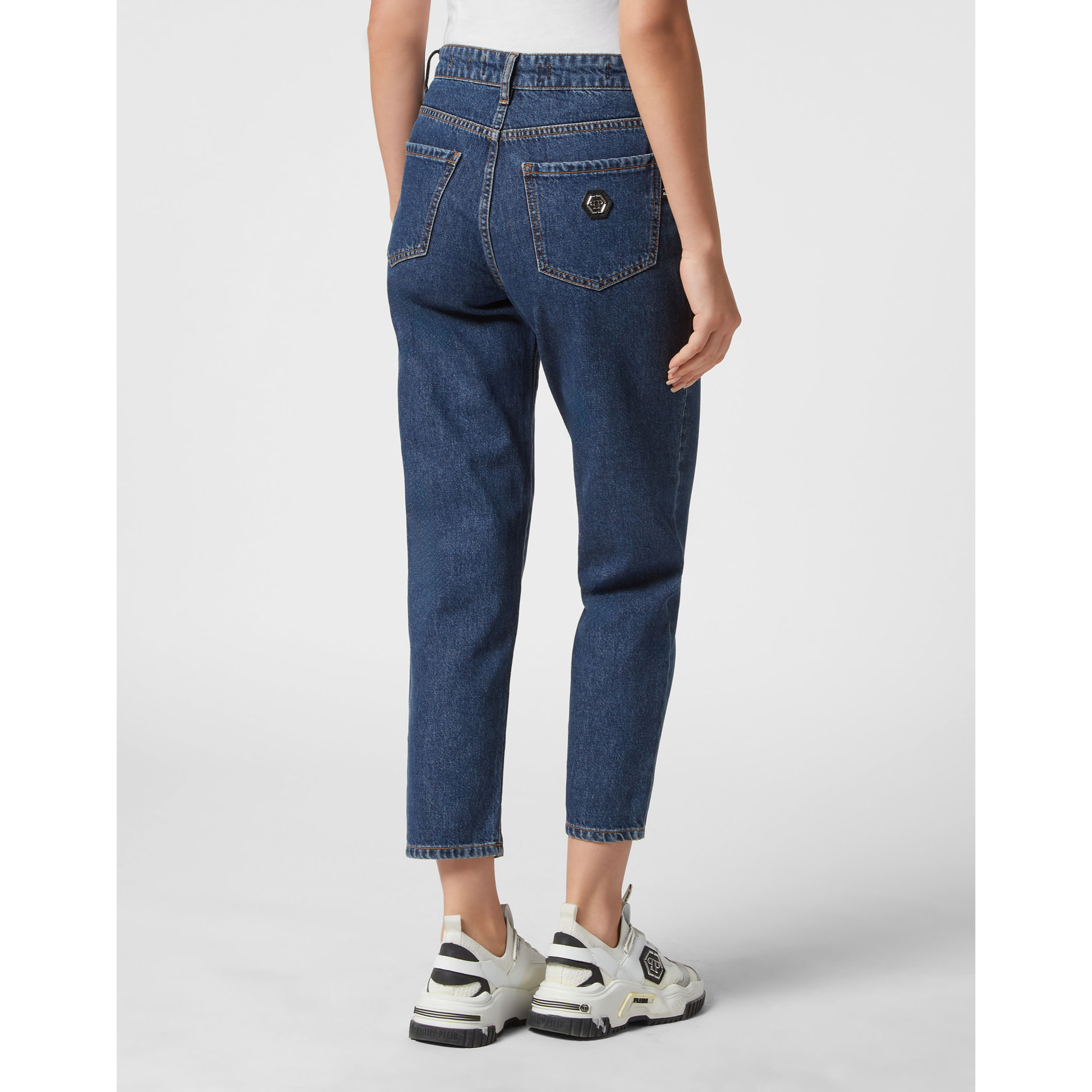 PHILIPP PLEIN Vaqueros Mom Fit HEART