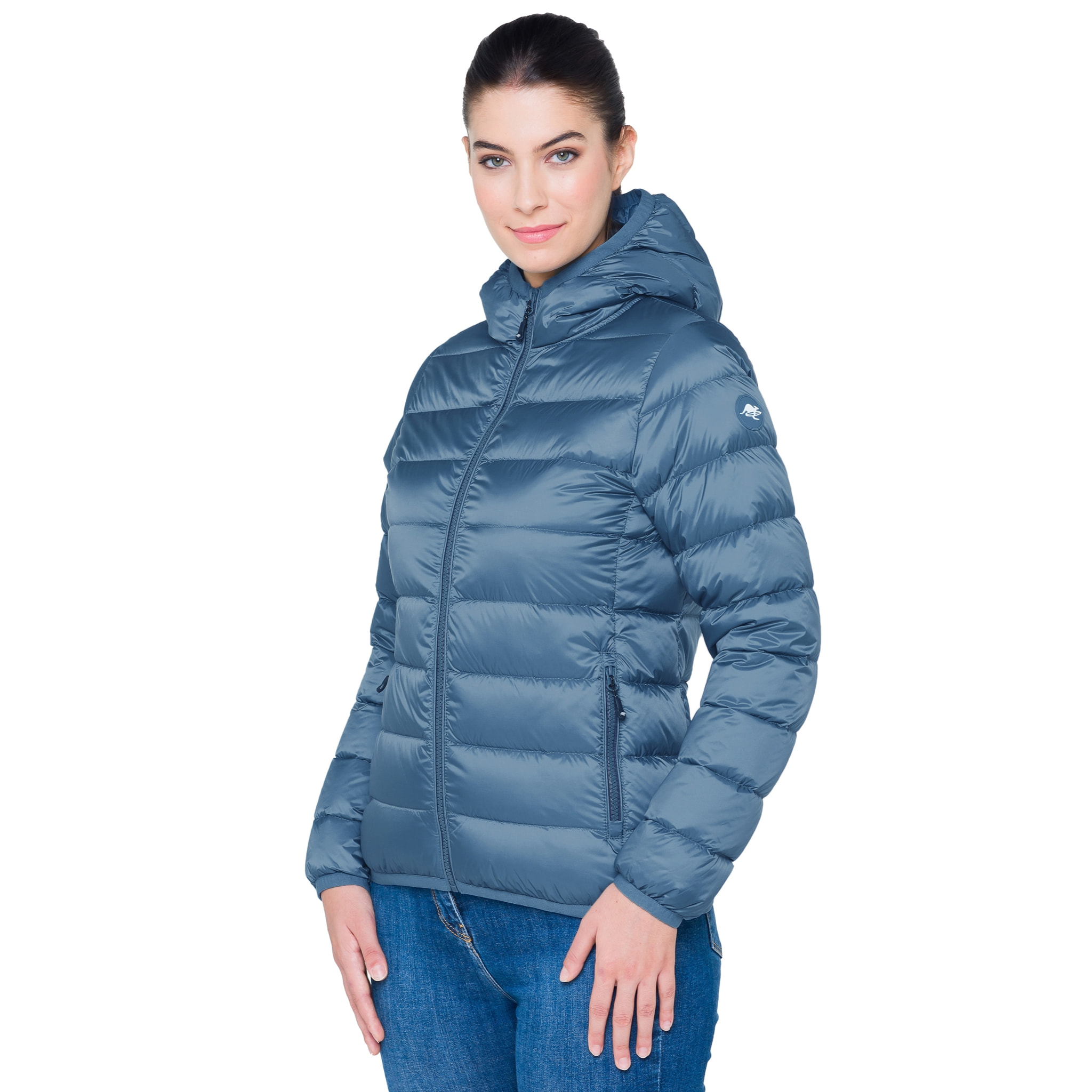 Piumino Hot Buttered Chloe 100% piuma d'oca Blu Chiaro.