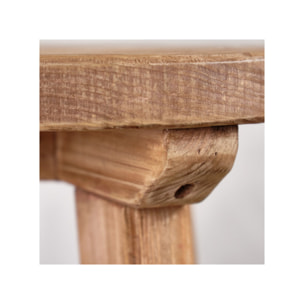 Tabouret haut rond en bois massif de pin recyclé - ORIGIN