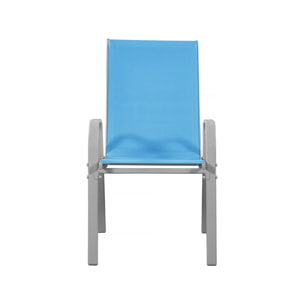 Fauteuil jardin Textilène "Cordoba" - Phoenix - Bleu - Lot de 2