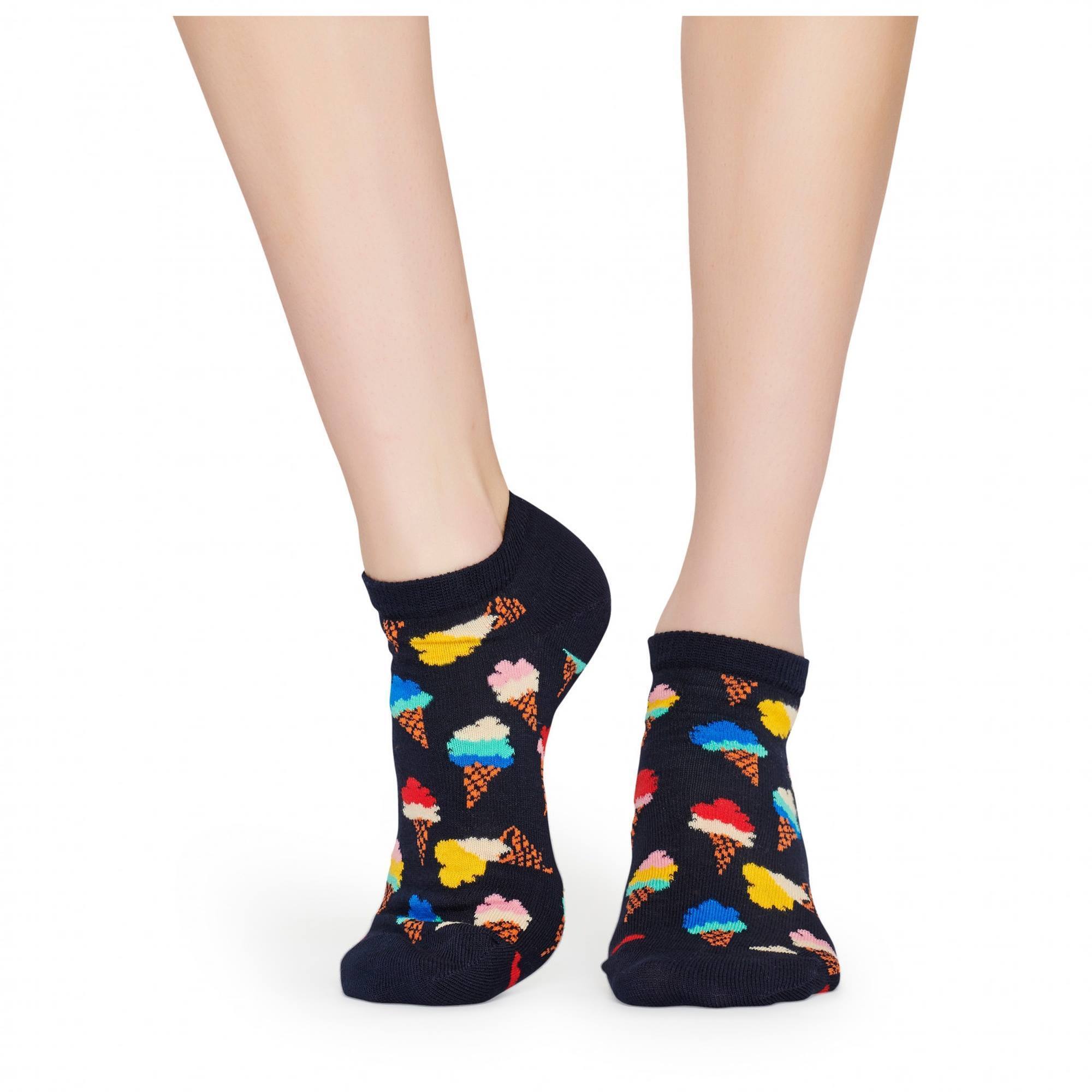 Set de 2 pares de calcetines - diseños "Ice Cream" y "Beer", corte bajo