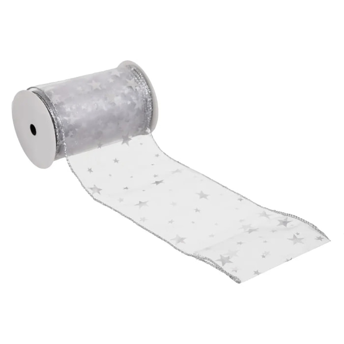 Guirlande de Noël ruban étoiles 12cmx5 m