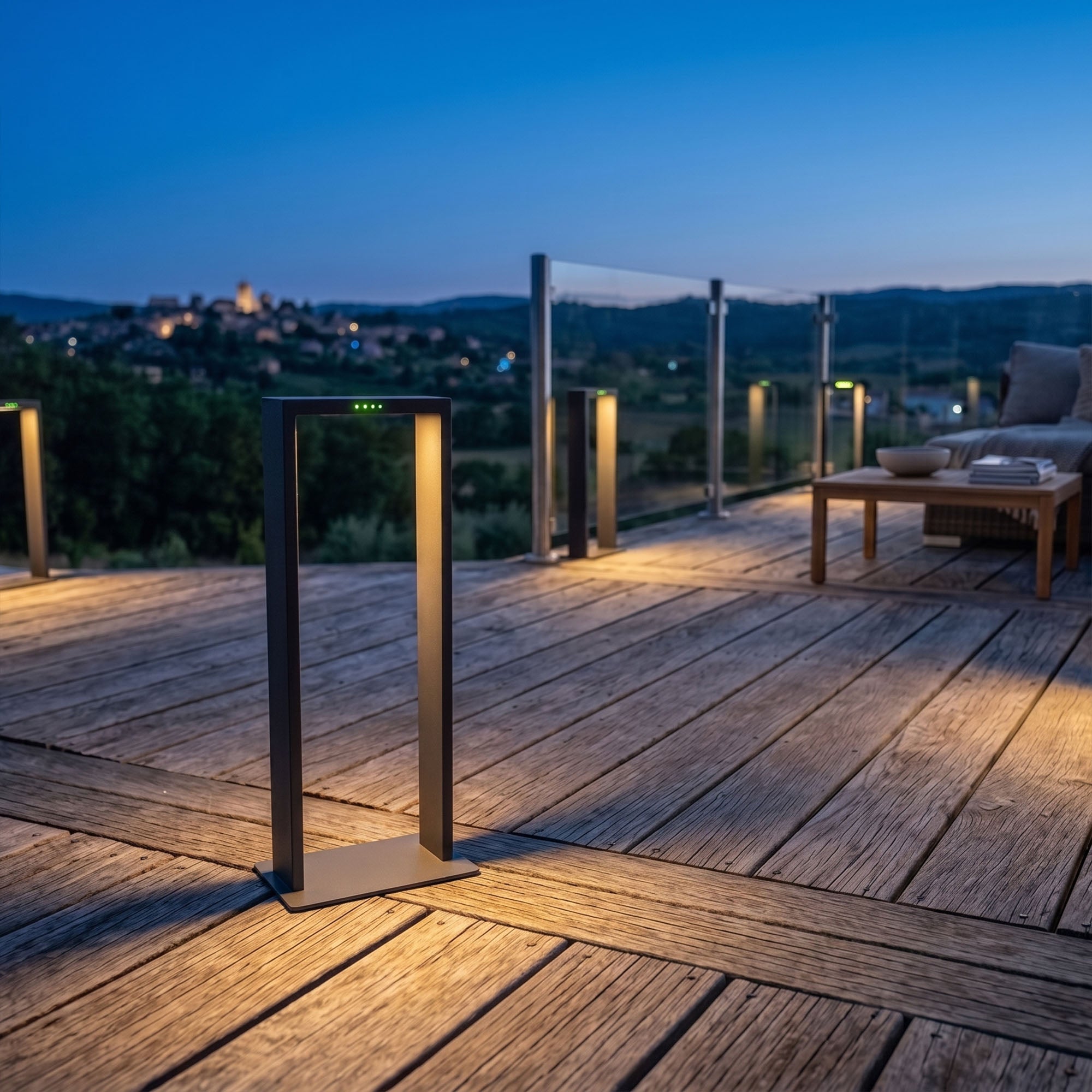 Borne solaire aluminium AXIS MAXI H65CM