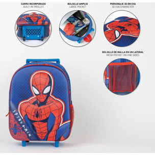 Mochila Infantil Trolley 3D Spiderman