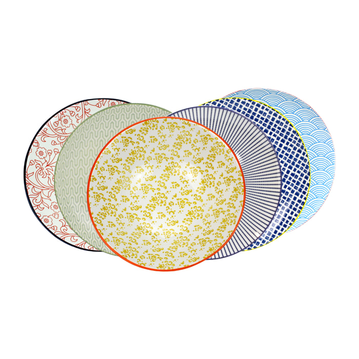 Lot de 6 assiettes à dessert design 3, SABAE
