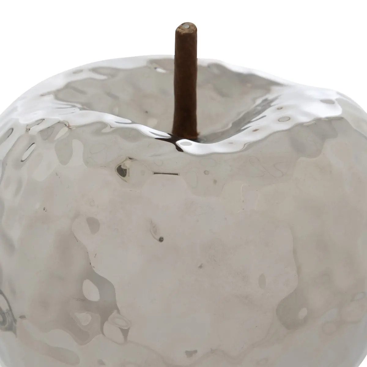 Pomme déco Pamela H.14cm céramique argenté