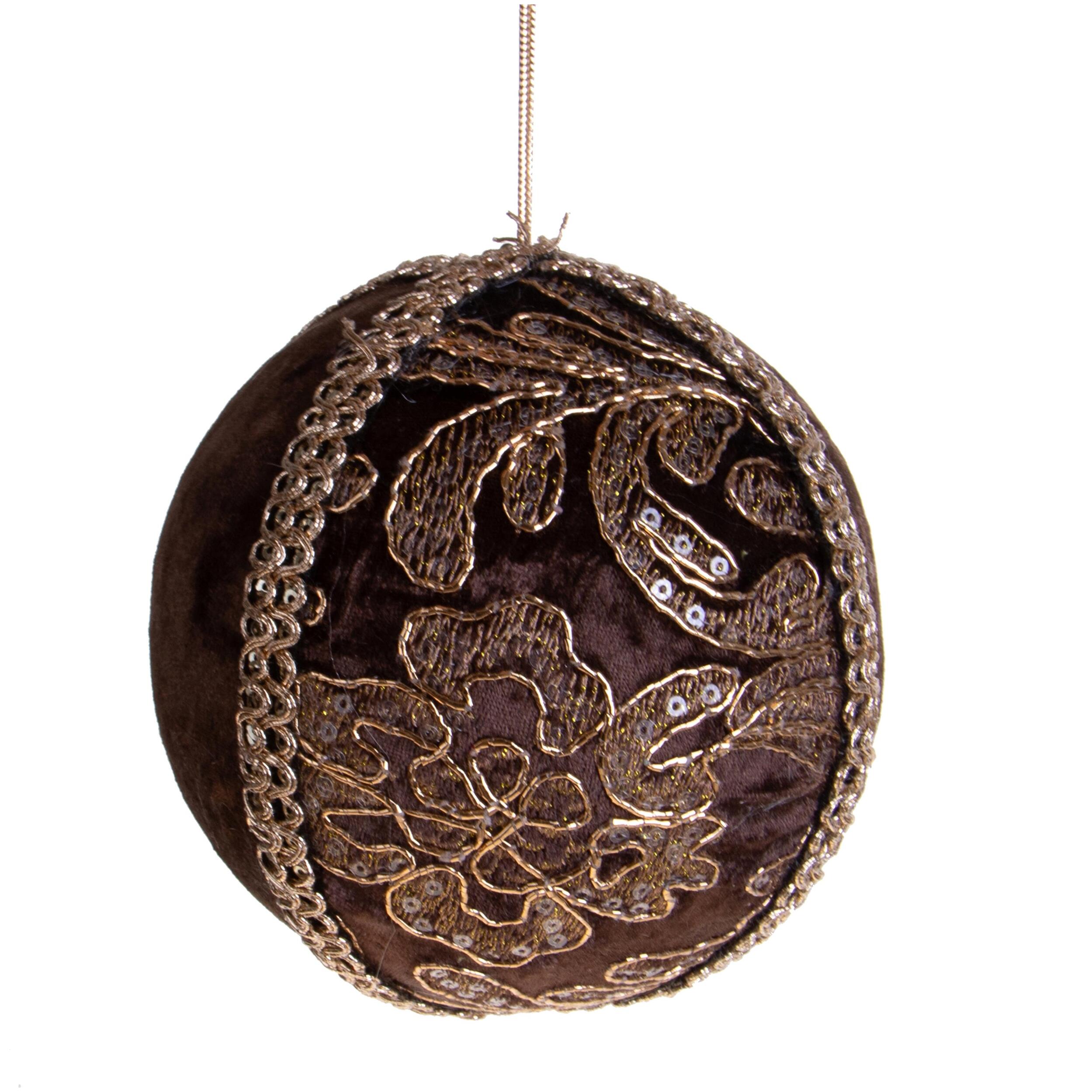 Sfera con decoro - Pezzi 3 - MARRONE - Bianchi Dino SpA