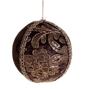 Sfera con decoro - Pezzi 3 - MARRONE - Bianchi Dino SpA