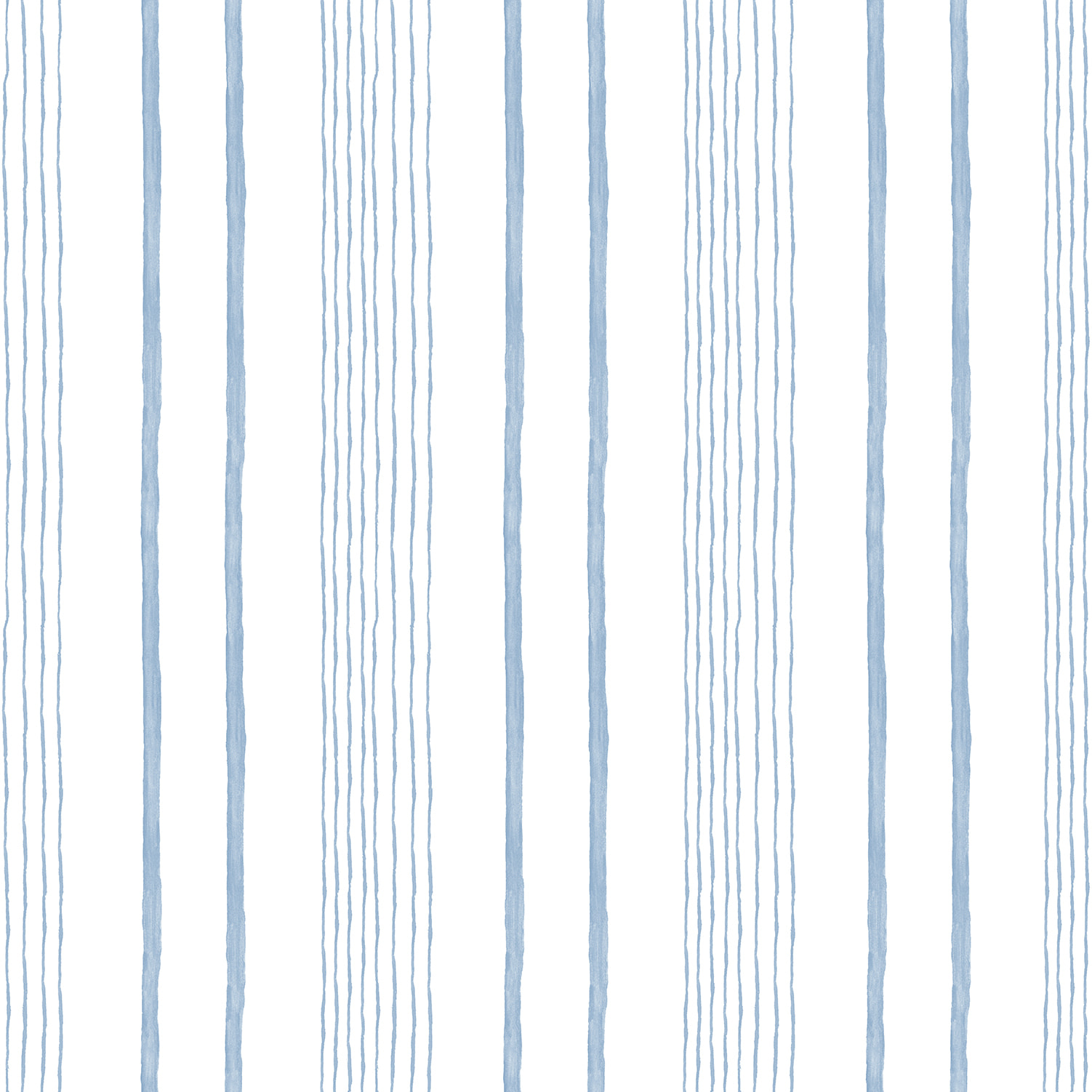 Papier peint enfant rayures aquarelle bleu blanc