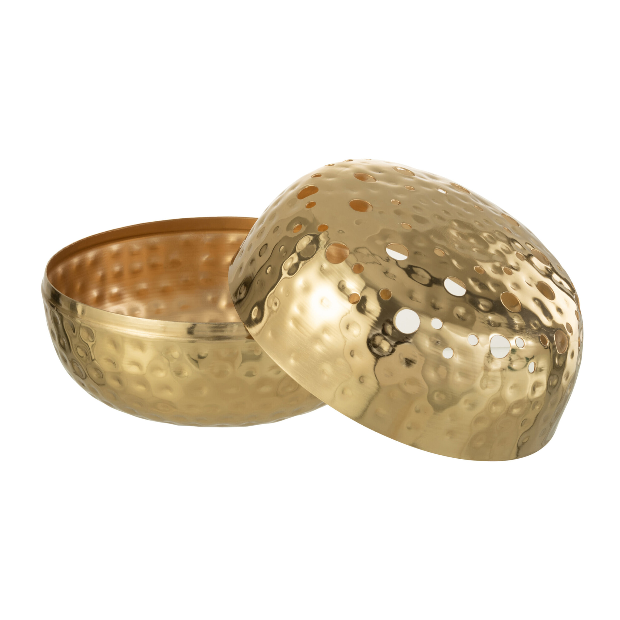 J-Line vase Boule Avec Trous - métal - or - large - Ø 23 cm