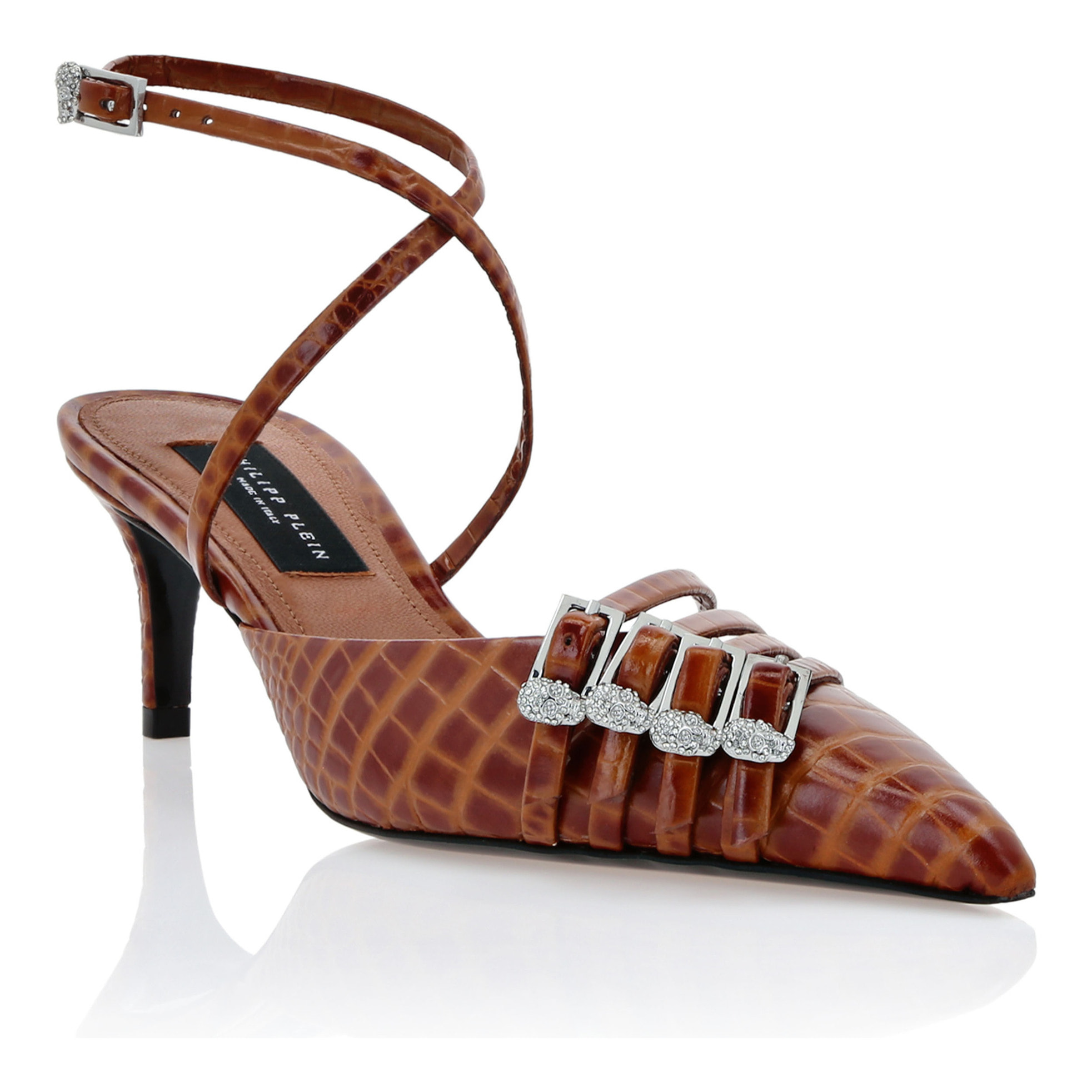 PHILIPP PLEIN Slingback Low Heels COCCO