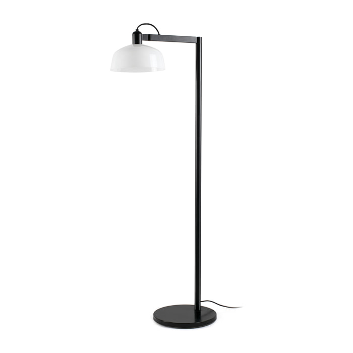 TATAWIN Lampada metallo da terra bianca