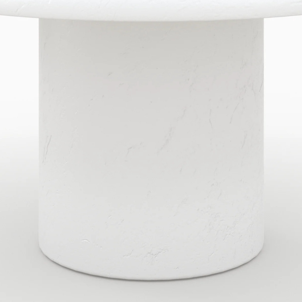 Table basse ronde en béton blanc cassé - Lulli