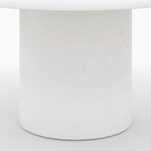 Table basse ronde en béton blanc cassé - Lulli