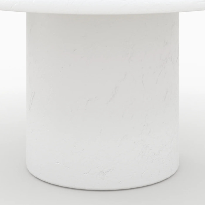 Table basse ronde en béton blanc cassé - Lulli