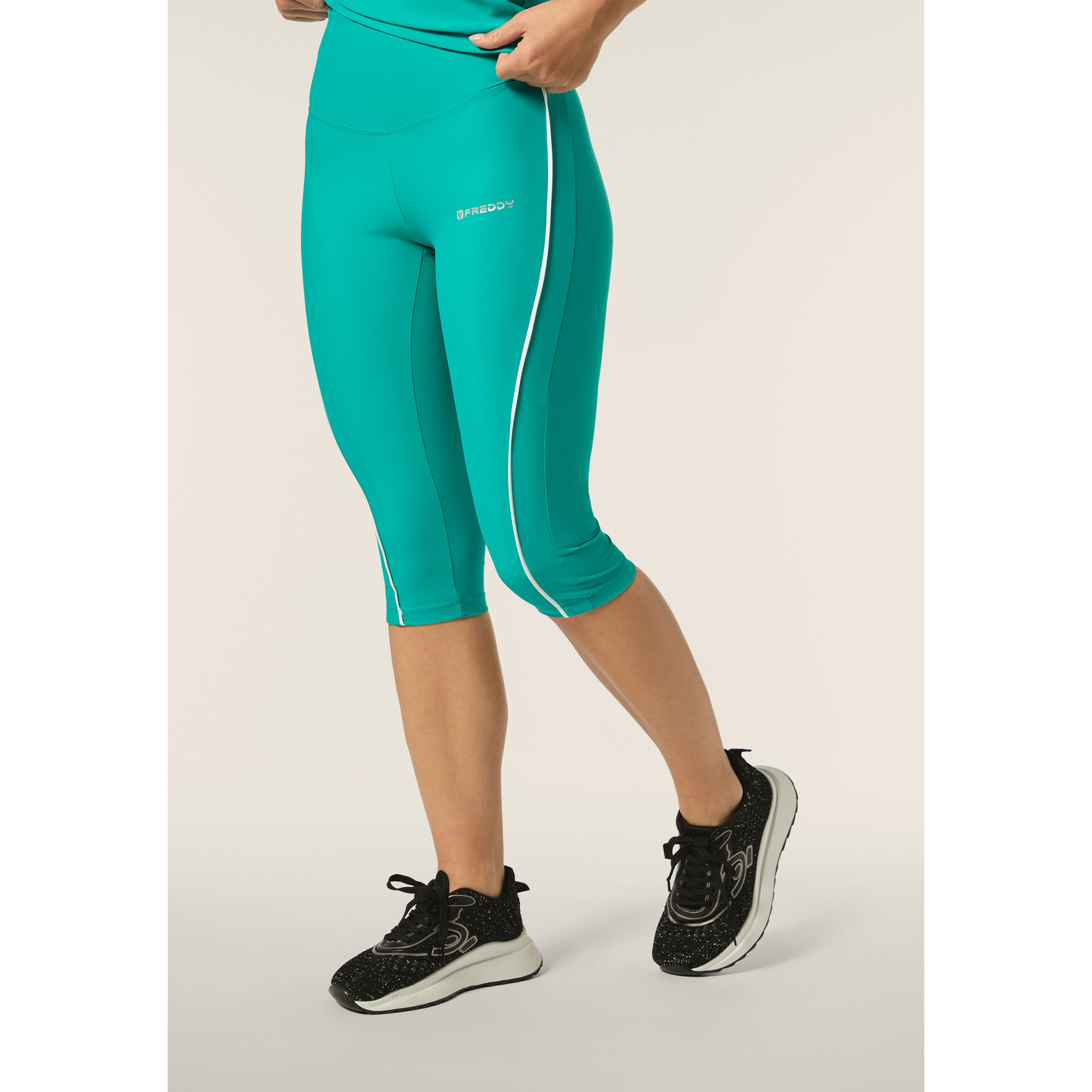 Leggings Corsaro a Vita Alta con bordature a contrasto