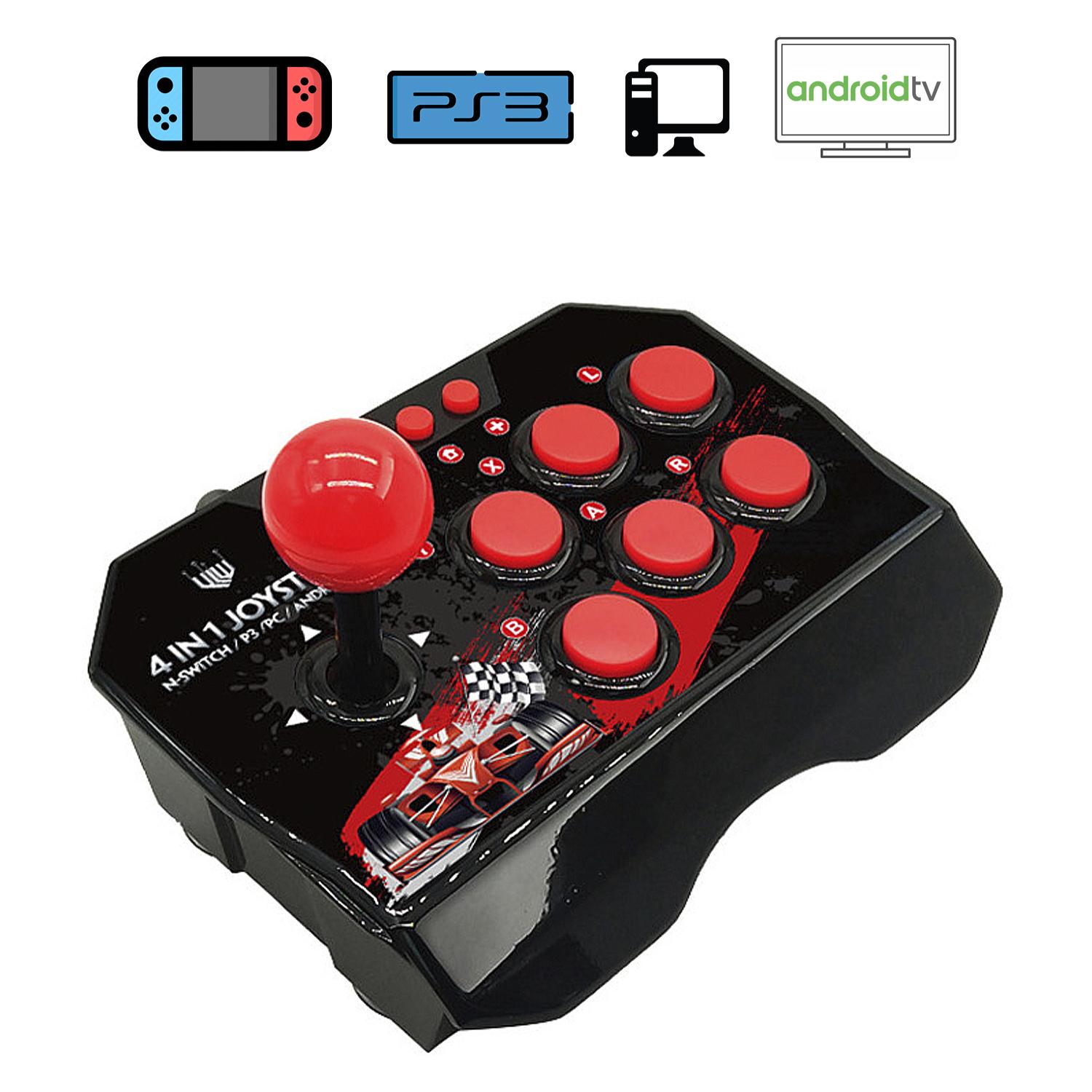 Joystick NS-002 gaming arcade de control para Nintendo Switch, PS3, PC y Android TV.