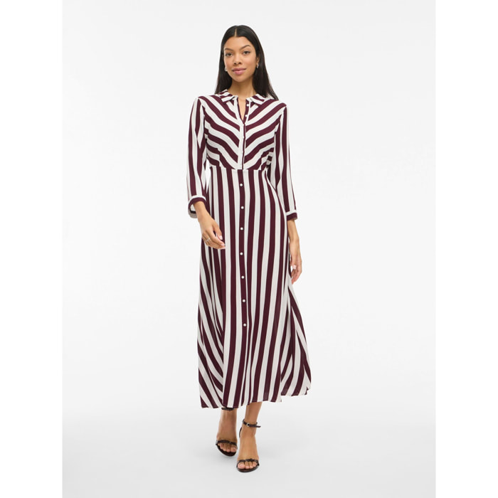 VILA - Vestido camisero Maxi