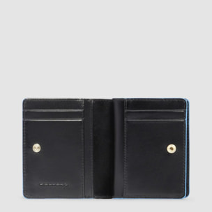 Piquadro Portafogli da piccolo in pelle con porta monete, portacarte di credito e protezione RFID