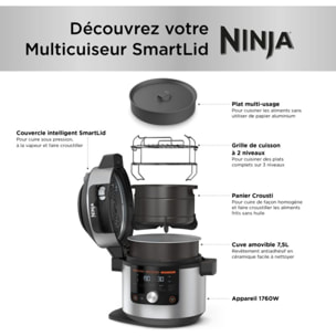 Multicuiseur NINJA Foodi Max OL650EU 7,5 L, 12 modes de cuisson dont air fryer