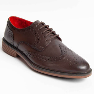 Zapato Oxford De Piel - Marron